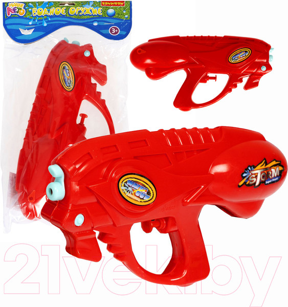 Изображение товара Бластер игрушечный Bondibon Водный пистолет. Наше лето / ВВ4370 (красный)