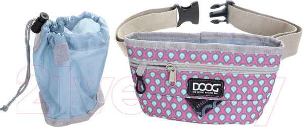 Изображение товара Сумка для дрессуры DOOG Treat Pouch / TP05B (розовый с каплями)