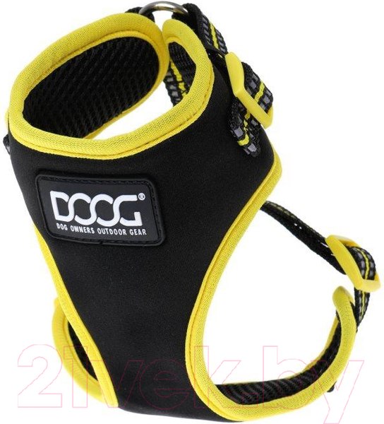 Изображение товара Шлея-жилетка для животных DOOG Neoflex Bolt / HARBOLT-S (черный с желтым кантом)