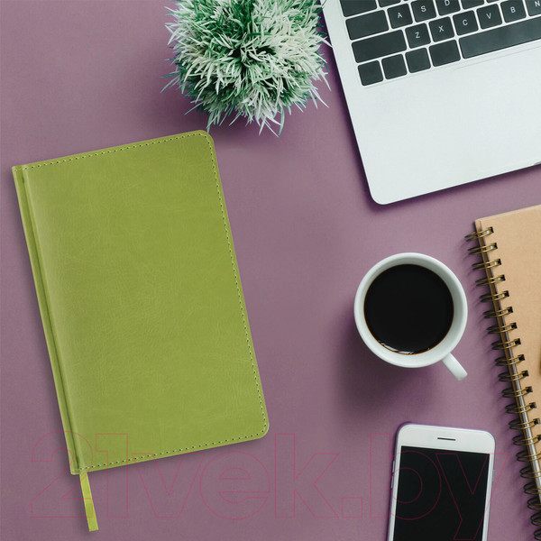 Изображение товара Ежедневник Brauberg Rainbow / 111669 (зеленый)