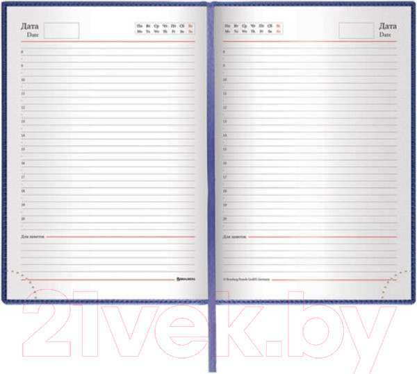 Изображение товара Ежедневник Brauberg Favorite / 123396 (темно-синий)