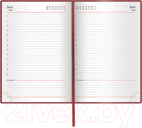 Изображение товара Ежедневник Brauberg Profile / 123427 (красный)