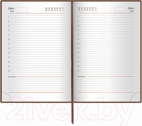 Изображение товара Ежедневник Brauberg Profile / 123428 (коричневый)