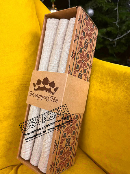 Изображение товара Набор полотенец Pole Kvetak (Беларускі лён) 49x70 17С122-ШР/фкор (0 Лён-3/сорт 1)