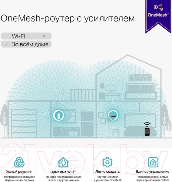 Изображение товара Усилитель беспроводного сигнала TP-Link RE550