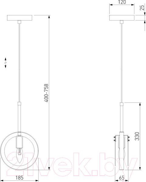Изображение товара Потолочный светильник Евросвет 50121/1 (черный)