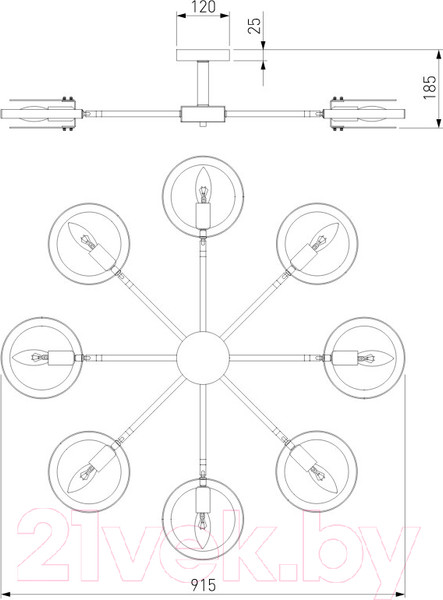 Изображение товара Люстра Евросвет 70121/8 (белый)