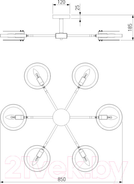 Изображение товара Люстра Евросвет 70121/6 (белый)