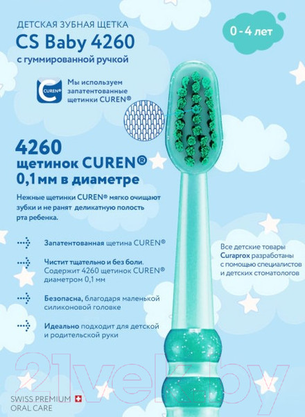 Изображение товара Зубная щетка Curaprox С гуммированной ручкой