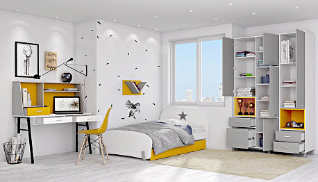 Изображение товара Ящик под кровать Polini Kids Mirum 1910 (желтый)