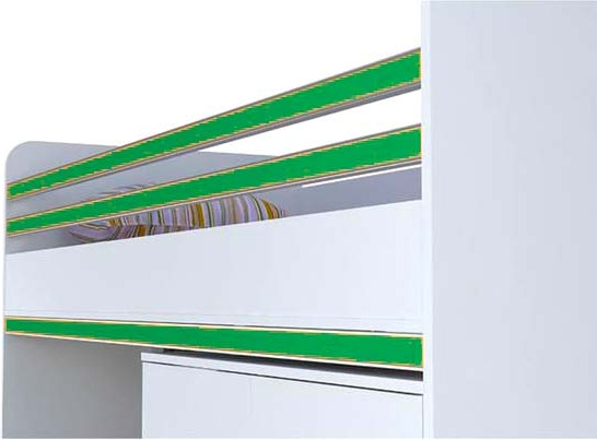 Изображение товара Ограждение для кровати Polini Kids City декоративный (зеленый)