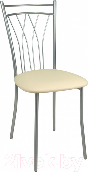 Изображение товара Стул Гальваник Премьер (эмаль серебро/кожзам стандарт 276)