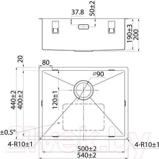Изображение товара Мойка кухонная IDDIS EDI54B0i77