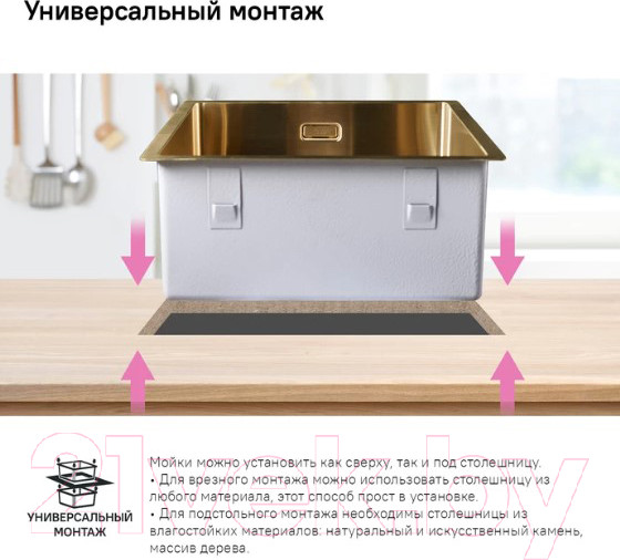 Изображение товара Мойка кухонная IDDIS EDI54B0i77