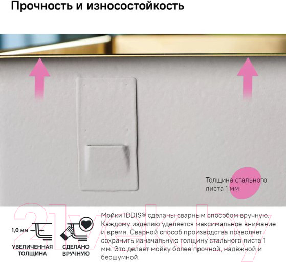 Изображение товара Мойка кухонная IDDIS EDI54B0i77