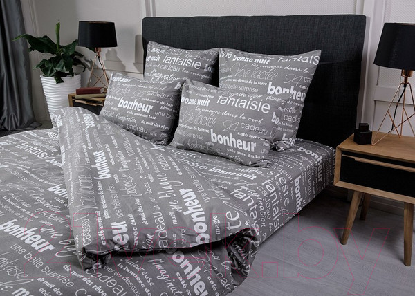 Изображение товара Комплект постельного белья Ночь нежна Письма Стандарт Семейный 70x70 / 7420-1