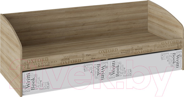 Изображение товара Односпальная кровать ТриЯ Оксфорд ТД-139.12.01 (ривьера/белый с рисунком)