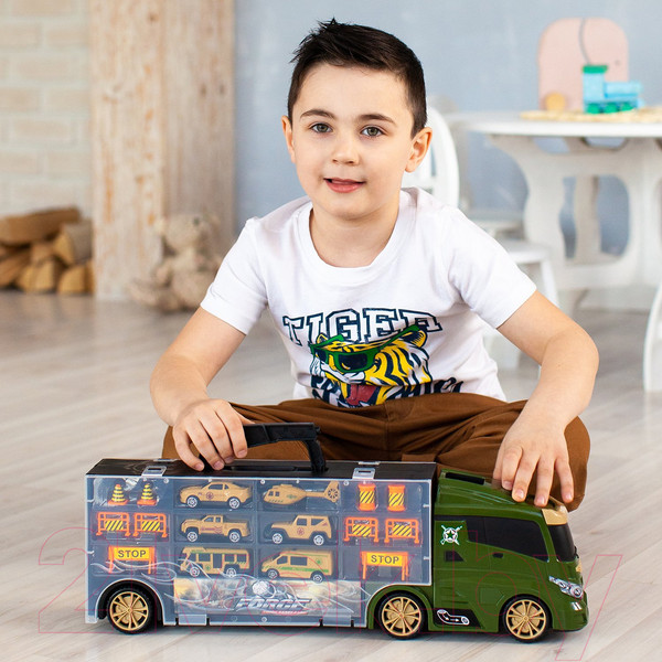 Изображение товара Автовоз игрушечный Givito Милитари / G205-021