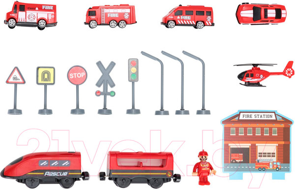 Изображение товара Железная дорога игрушечная Givito Служба спасения / G201-007