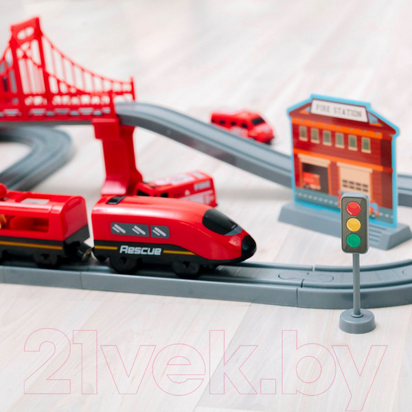 Изображение товара Железная дорога игрушечная Givito Служба спасения / G201-007