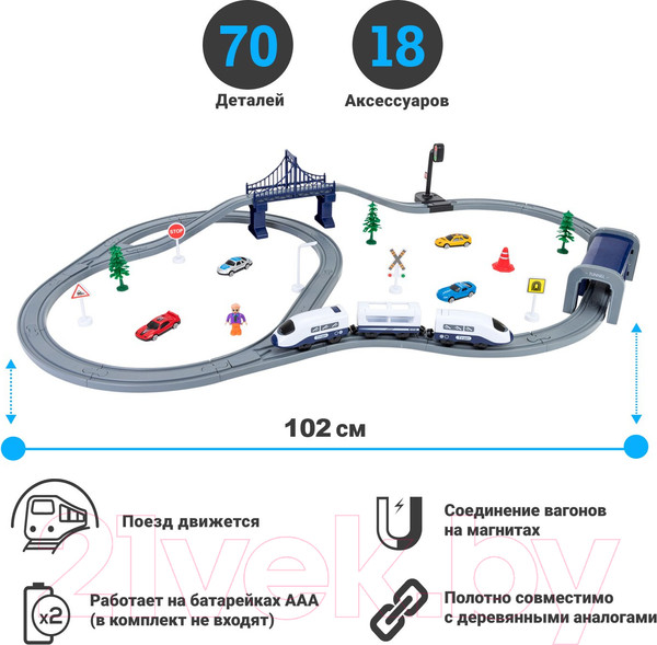 Изображение товара Железная дорога игрушечная Givito Мой город / G201-012