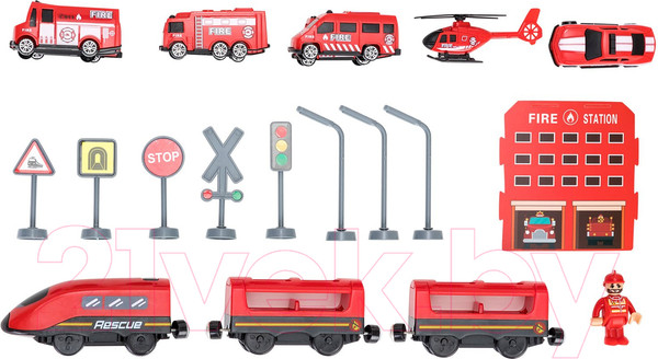 Изображение товара Железная дорога игрушечная Givito Служба спасения / G201-003