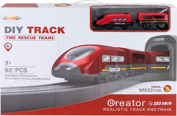 Изображение товара Железная дорога игрушечная Givito Служба спасения / G201-003