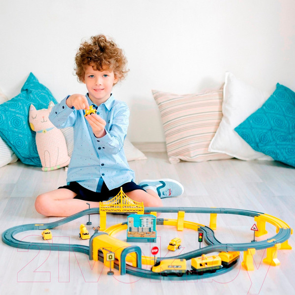 Изображение товара Железная дорога игрушечная Givito Строительная площадка / G201-001