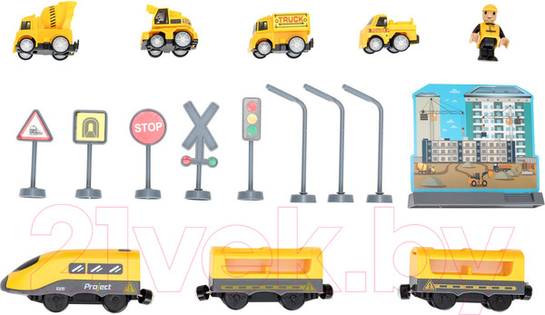 Изображение товара Железная дорога игрушечная Givito Строительная площадка / G201-001