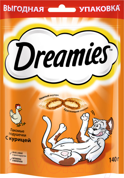 Изображение товара Лакомство для кошек Dreamies С курицей (140г)
