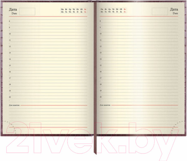 Изображение товара Ежедневник Brauberg Comodo / 123838 (темно-коричневый)