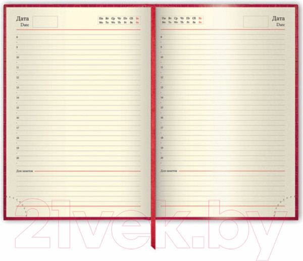 Изображение товара Ежедневник Brauberg Comodo / 123840 (красный)