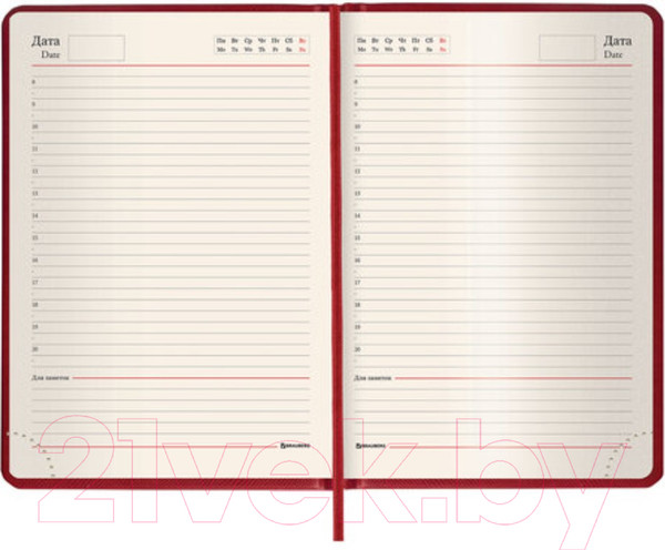 Изображение товара Ежедневник Brauberg Iguana / 125092 (бордовый)