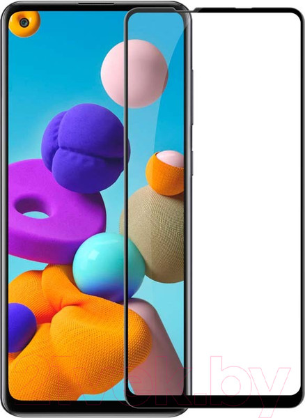 Изображение товара Защитное стекло для телефона Case 111D для Galaxy A21s (черный глянец)