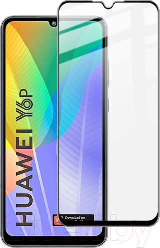 Изображение товара Защитное стекло для телефона Case 111D для Huawei Y6p (черный глянец)