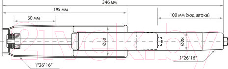 Изображение товара Газовый лифт мебельный Brabix A-100 346 d50 / 532004 (хром)
