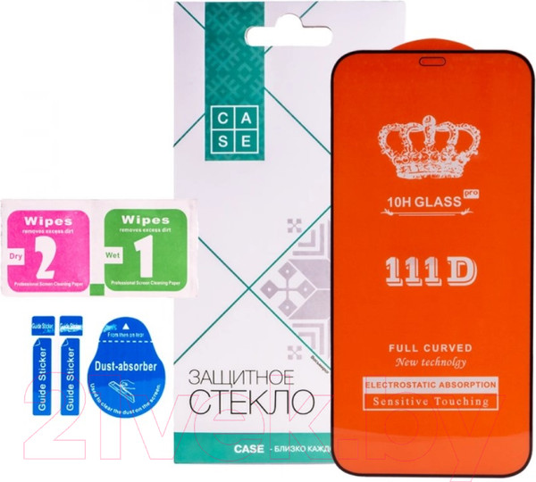 Изображение товара Защитное стекло для телефона Case 111D для iPhone 12 Pro Max (черный глянец)