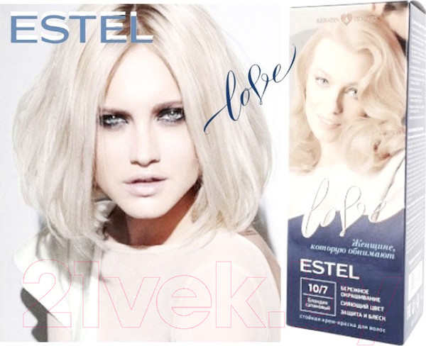 Изображение товара Крем-краска для волос Estel Love 10/7 (блондин сатиновый)