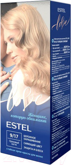 Изображение товара Крем-краска для волос Estel Love 9/17 (ореховый латте)