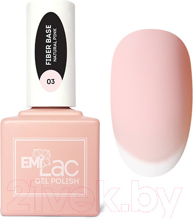 Изображение товара База для гель-лака E.Mi E.MiLac Fiber Base Gel Natural Pink №3 (15мл)