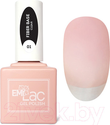Изображение товара База для гель-лака E.Mi E.MiLac Fiber Base Gel Clear №1 (15мл)