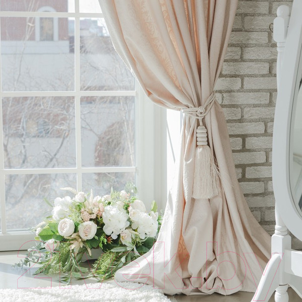 Изображение товара Штора Этель Валенсия Белое золото 2902365 (170x270)