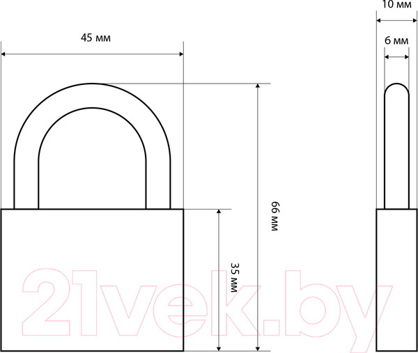 Изображение товара Замок навесной Стандарт HG-350