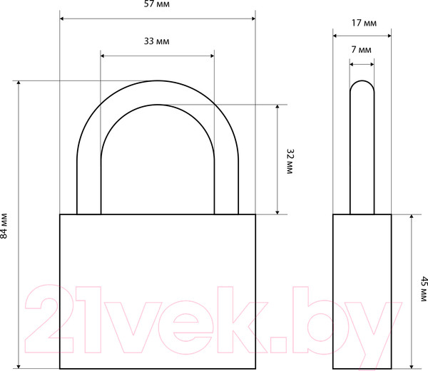Изображение товара Замок навесной Стандарт HG-360