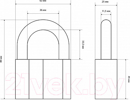 Изображение товара Замок навесной Стандарт AL-770
