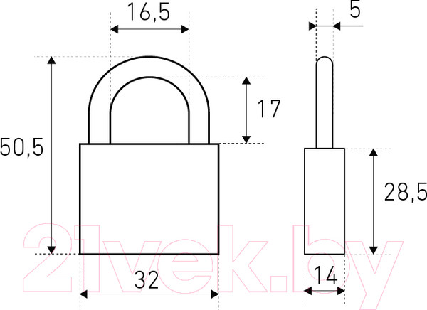 Изображение товара Замок навесной Стандарт HG-330