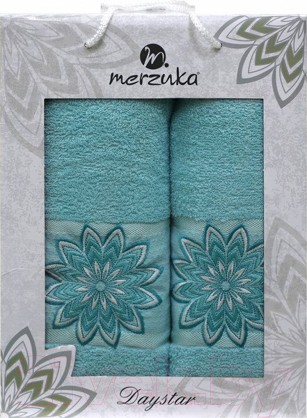 Изображение товара Набор полотенец Merzuka 50x90/70х140 / 11292 (бирюзовый)