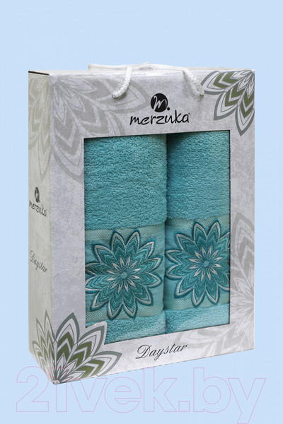 Изображение товара Набор полотенец Merzuka 50x90/70х140 / 11292 (бирюзовый)