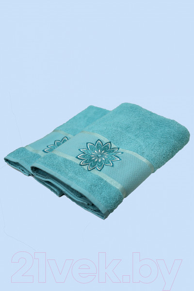 Изображение товара Набор полотенец Merzuka 50x90/70х140 / 11292 (бирюзовый)