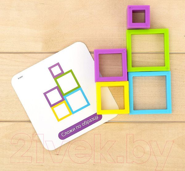 Изображение товара Развивающий игровой набор Zabiaka Собери по образцу / 4458858